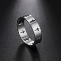 Gothic Kreuz Ring aus Edelstahl