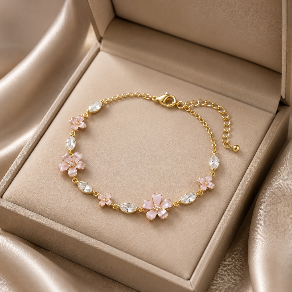 Luxus Zirkonia Blumen Armband