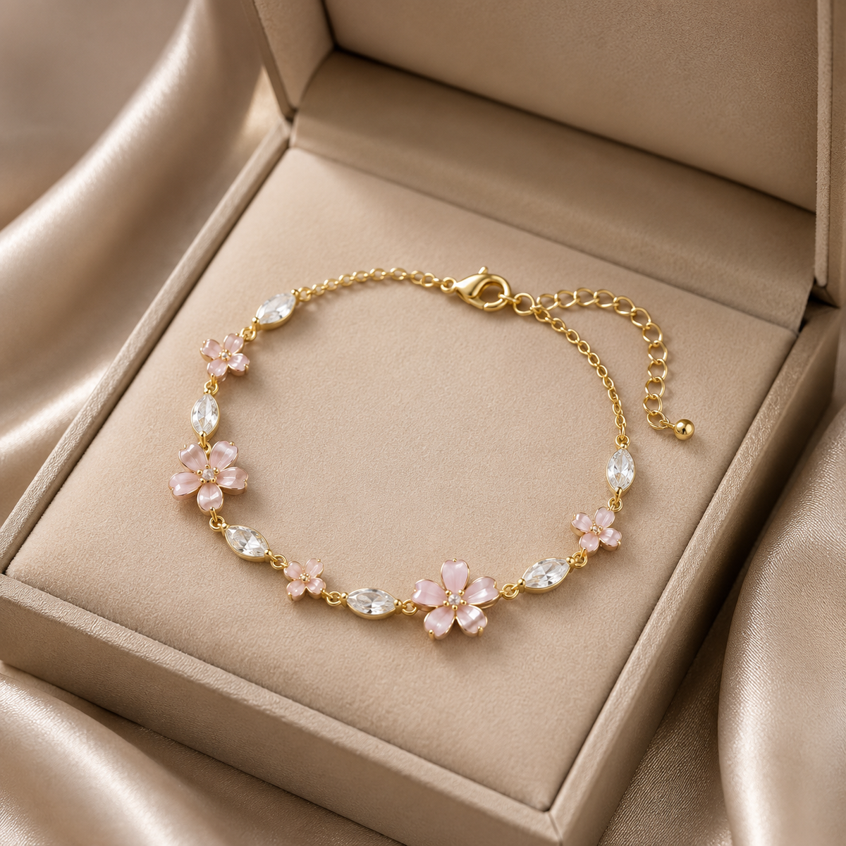 Luxus Zirkonia Blumen Armband