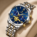 Luxus Chronograph Herrenuhr aus Edelstahl