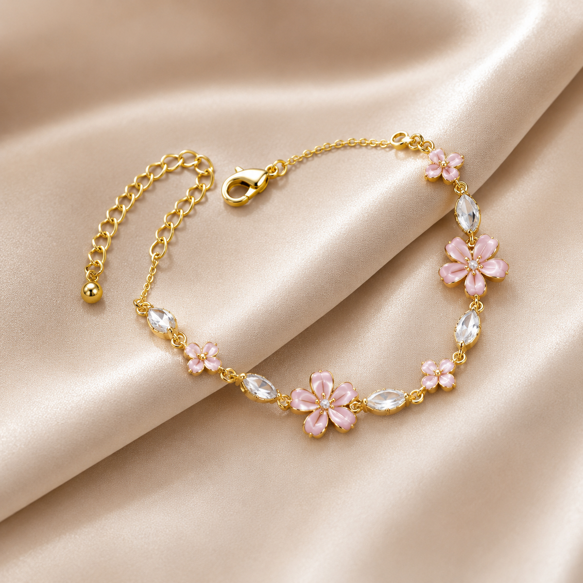 Luxus Zirkonia Blumen Armband