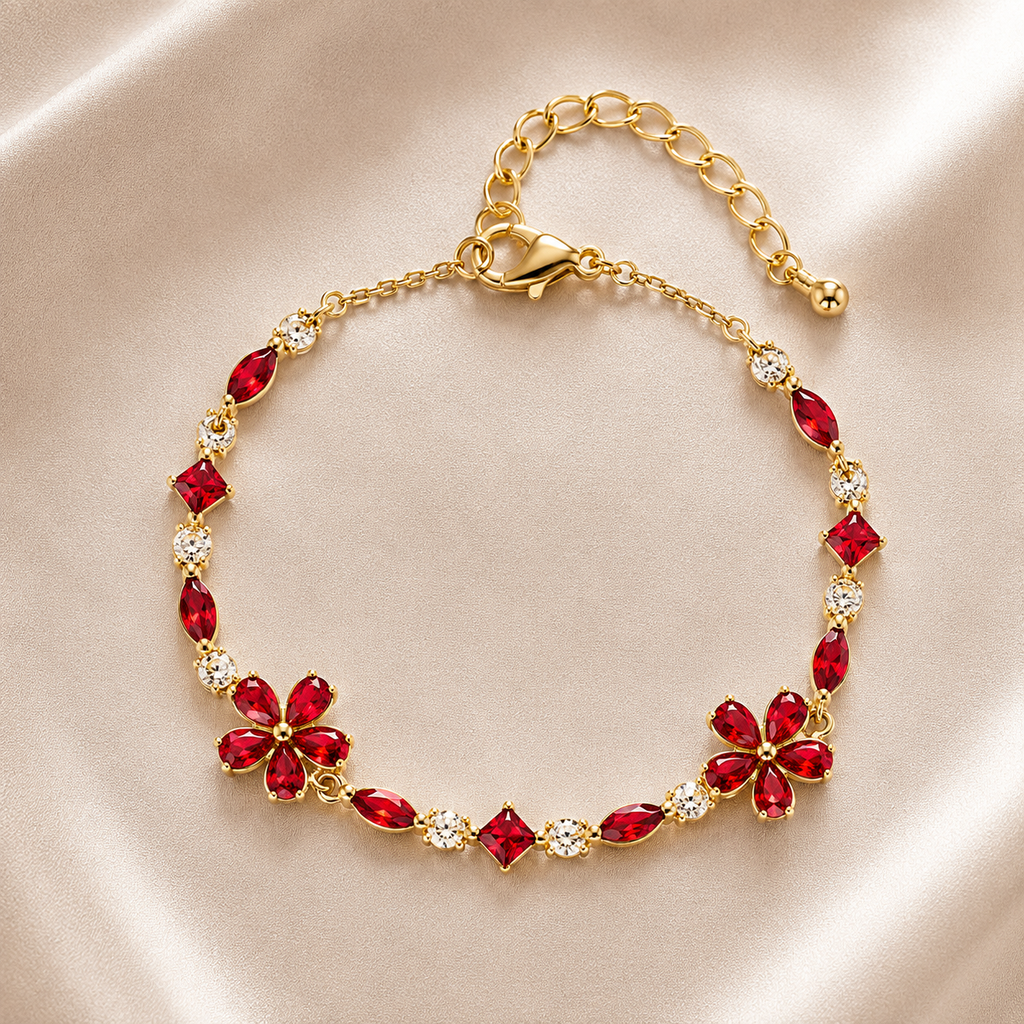 Luxus Zirkonia Blumen Armband