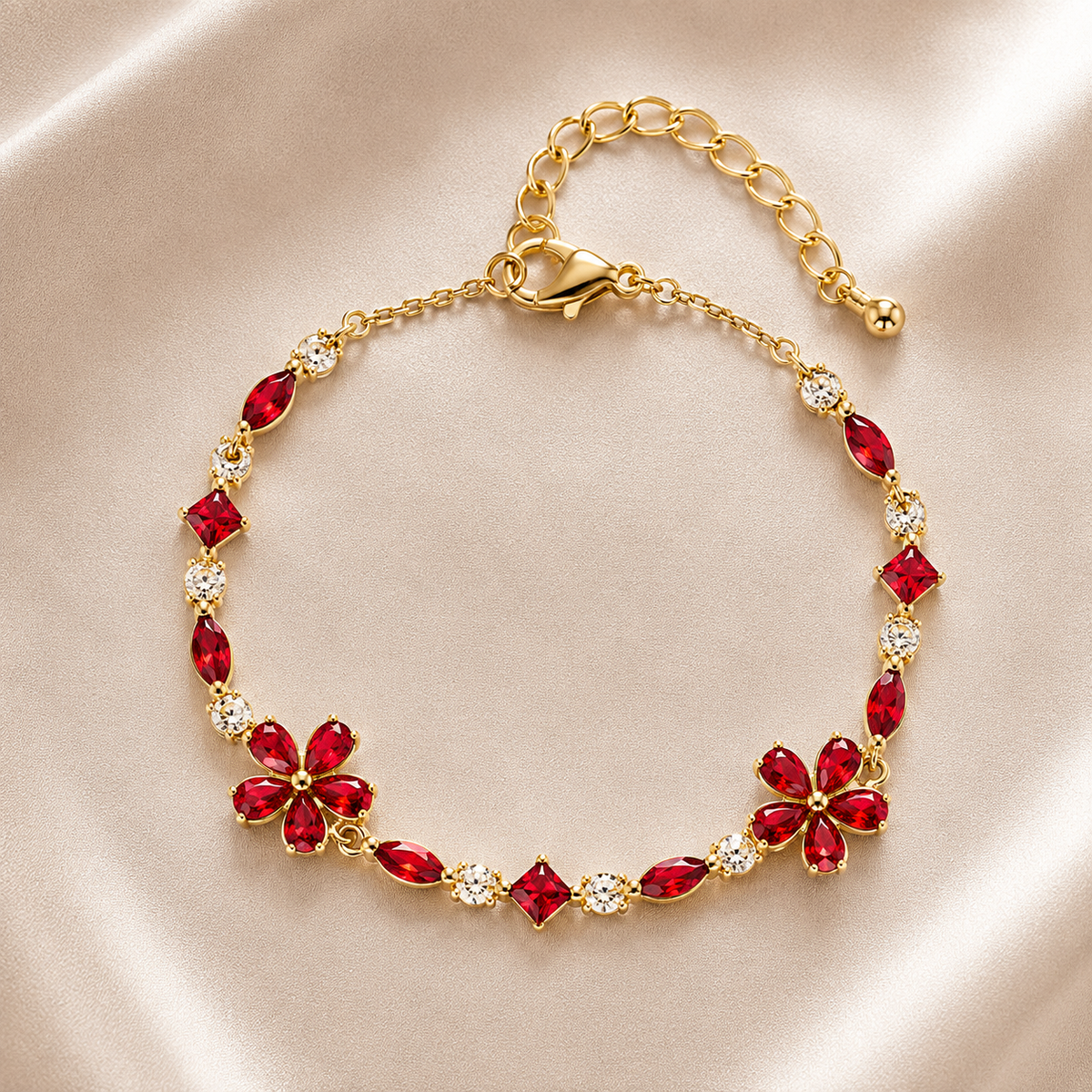 Luxus Zirkonia Blumen Armband