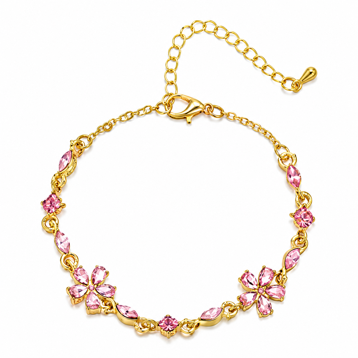 Luxus Zirkonia Blumen Armband