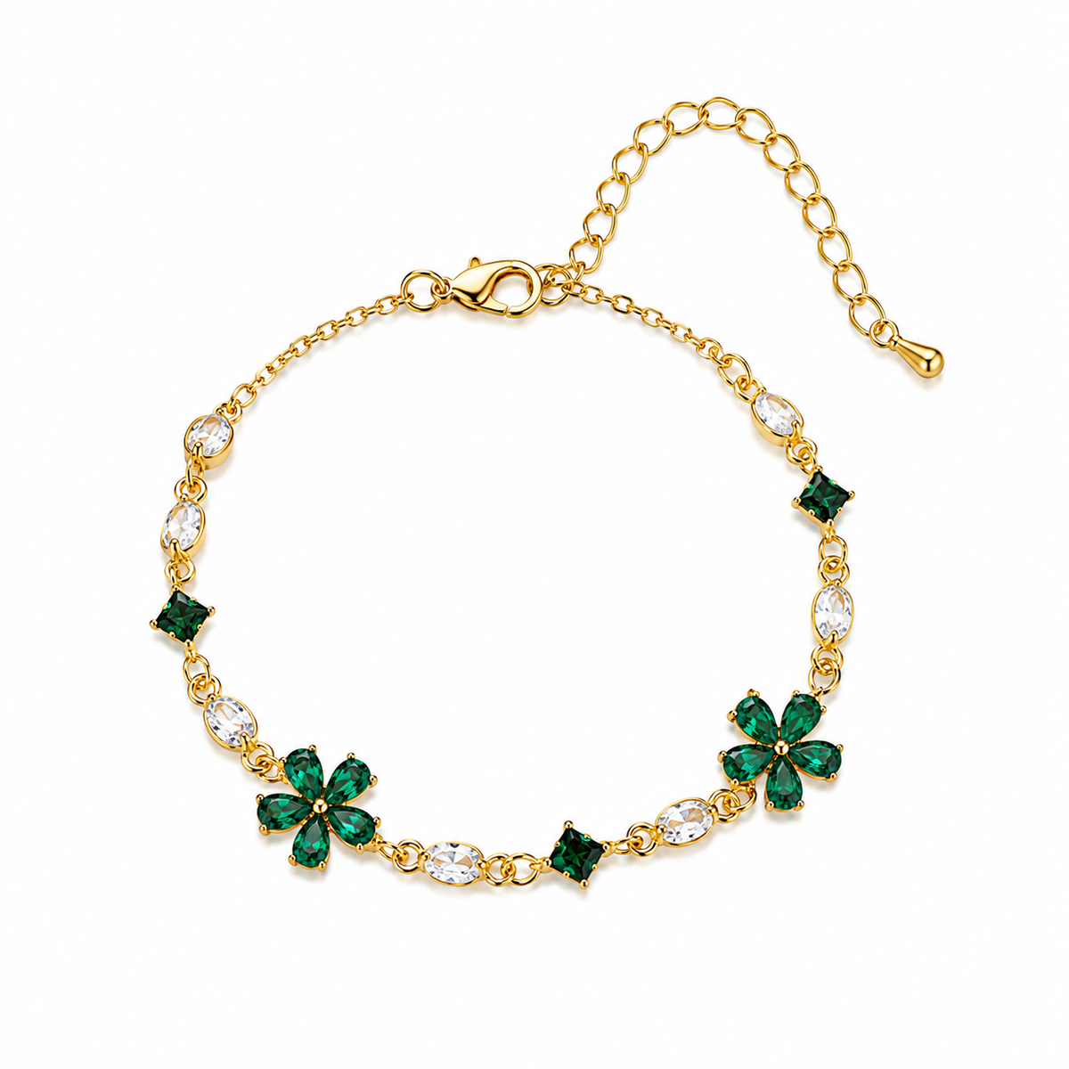 Luxus Zirkonia Blumen Armband