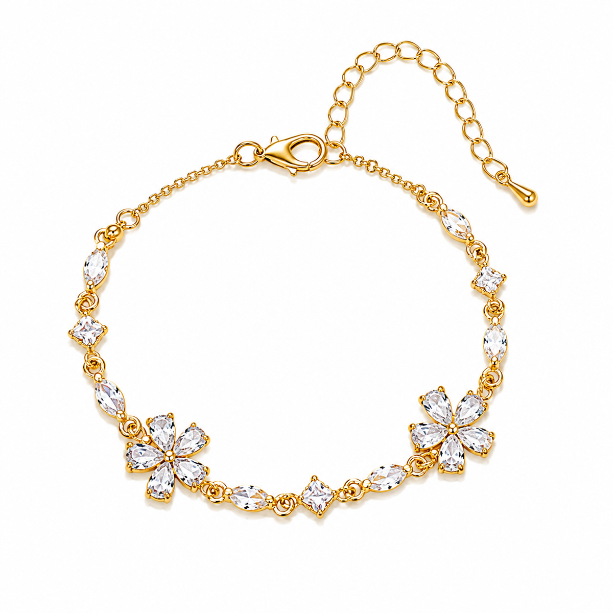 Luxus Zirkonia Blumen Armband