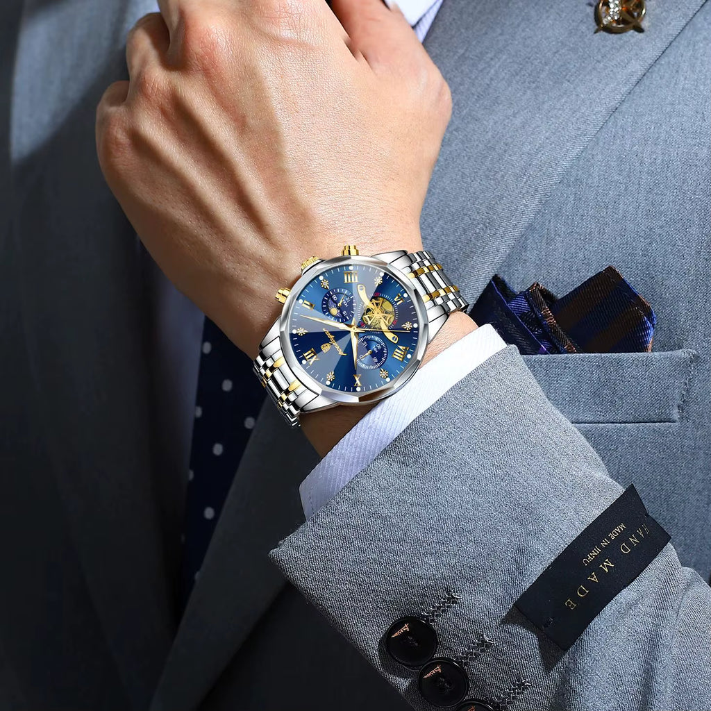 Luxus Chronograph Herrenuhr aus Edelstahl