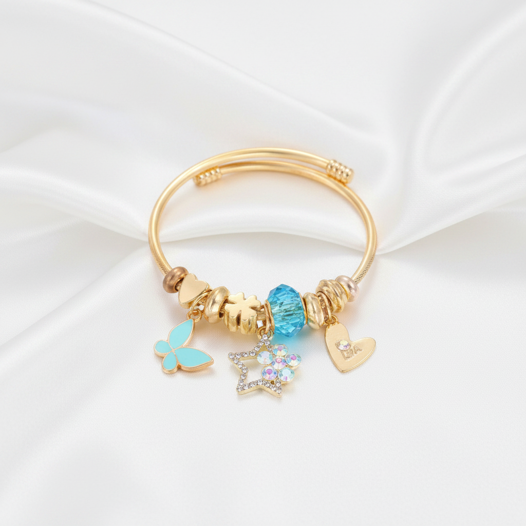 Gold Schmetterling Charm Armband